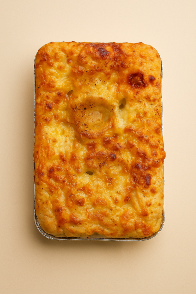 Focaccia de quatro queijos