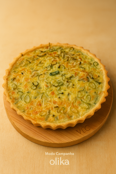Quiche de alho poró